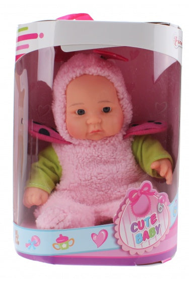 Babypop Cute Baby met pyjama 20 cm roze