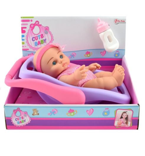 Babypop in draagstoeltje 18 cm