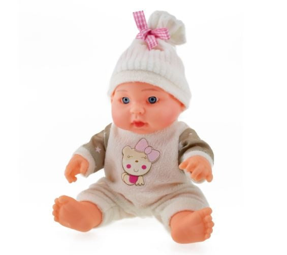 Babypop met muts 23cm