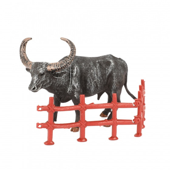 boerderijdier met hek 8 cm buffel