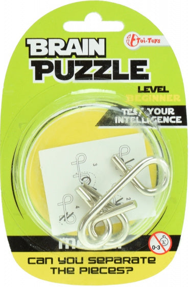 breinbreker Brain Puzzle 6 cm staal zilver