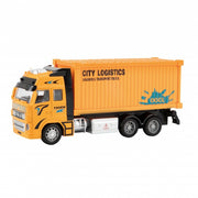 container vrachtwagen oranje 12 cm
