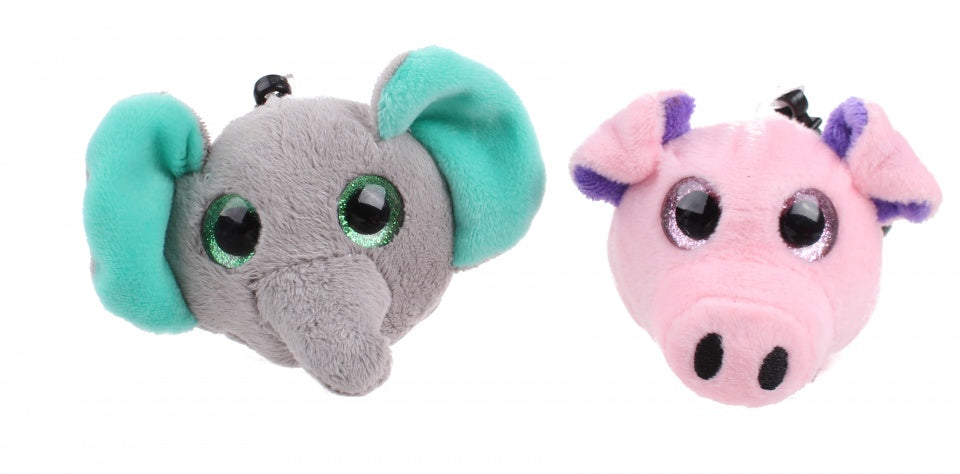 dieren sleutelhangers olifant en varken 5 cm