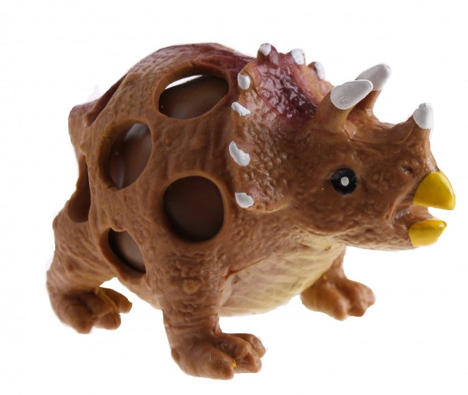 dinosaurus stressbal 8 cm bruin