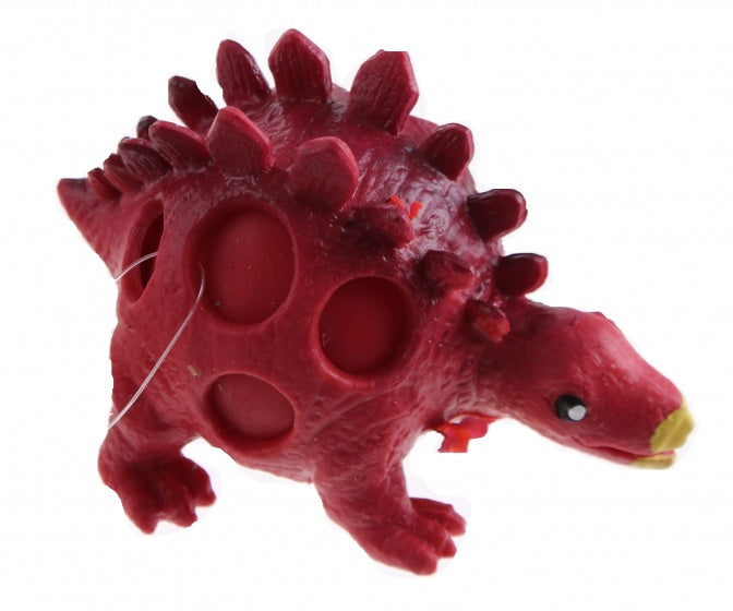 dinosaurus stressbal 8 cm rood