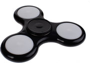 fidget spinner met lichteffecten zwart 7 cm