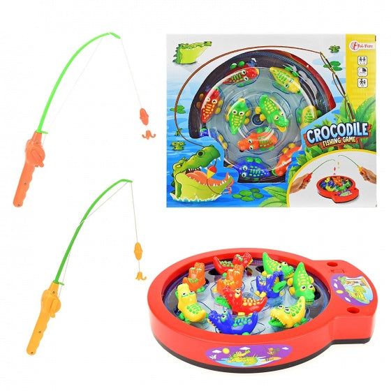 hengelspel krokodil 13-delig 30 cm multicolor