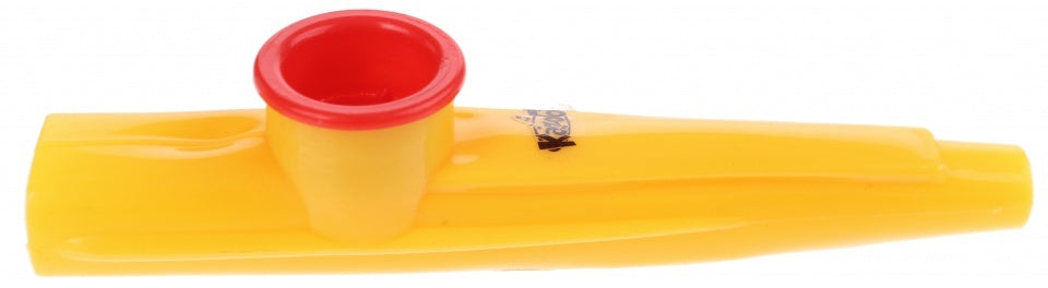 Kazoo fluit klein geel 12 cm