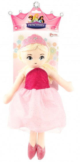 knuffelpop prinses roze 38 cm