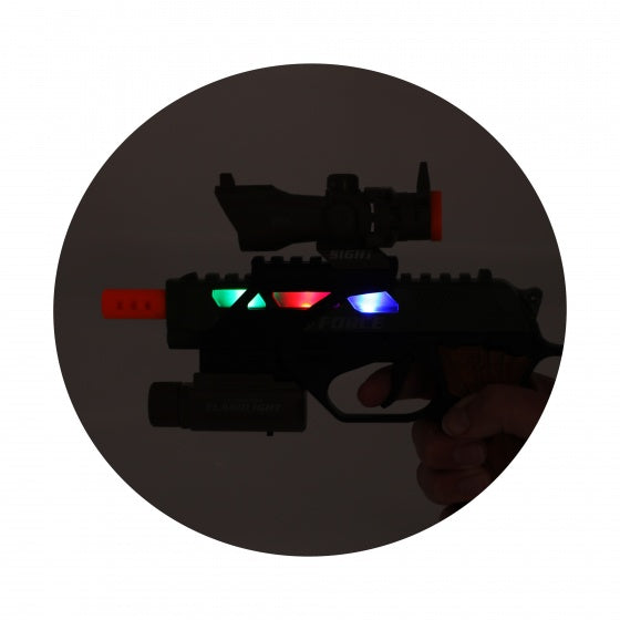 leger pistool met licht en geluid 21 cm