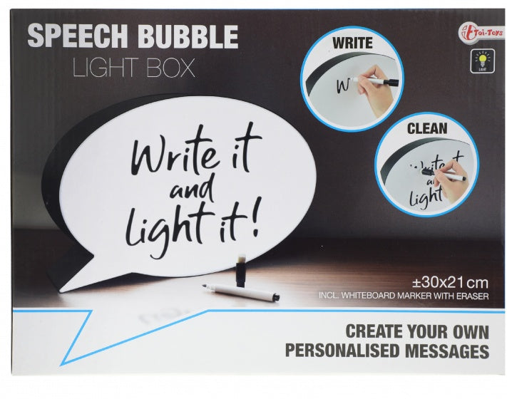 lightbox praatwolk zwart/wit 30x21 cm
