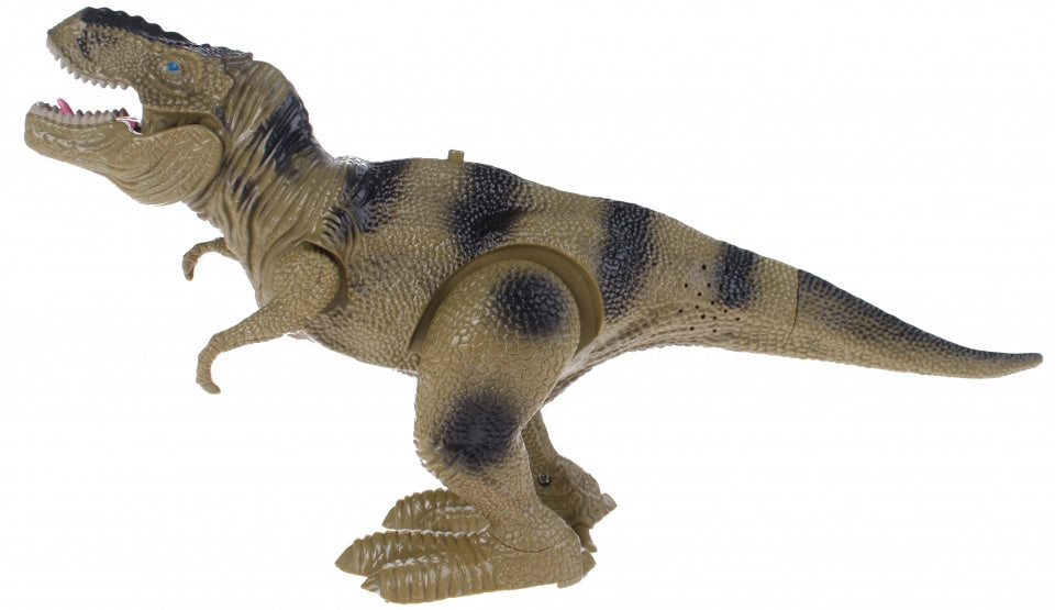 lopende dinosaurus met geluid groen 30 cm