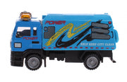 Metal vrachtwagen blauw 11 cm