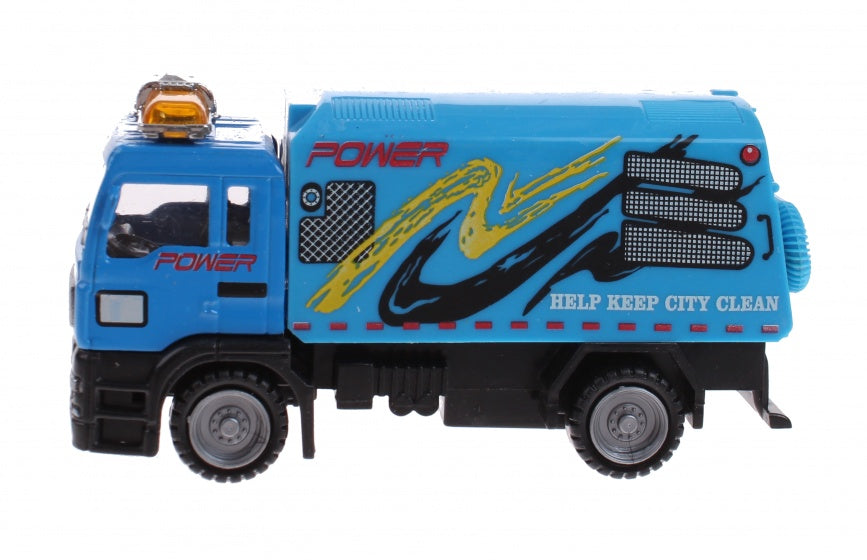 Metal vrachtwagen blauw 11 cm