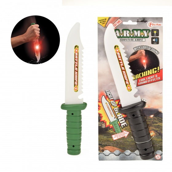 militair mes Army met licht en geluid 29 cm groen