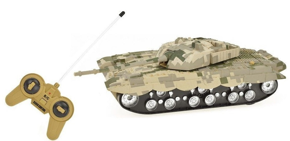 militaire tank met licht en geluid 27 cm groen