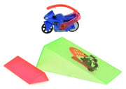 mini-motor turbo racers met schans 3-delig groen/blauw