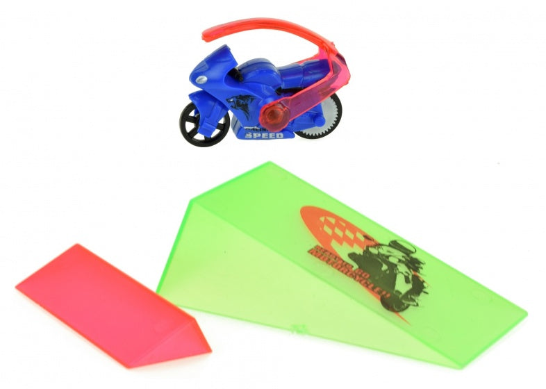 mini-motor turbo racers met schans 3-delig groen/blauw