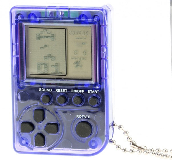 mini gamebox sleutelhanger 5 cm blauw