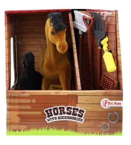 Paarden met accessoires