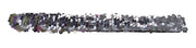 pailletten klaparmband zilver 20 cm