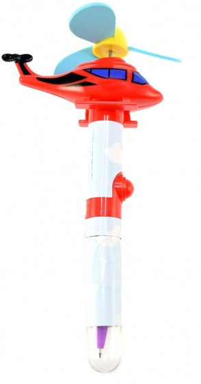pen met ventilatie helikopter rood 14 cm