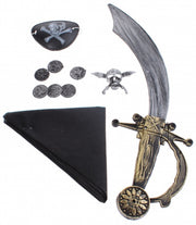 speelset piraten junior 35 x 11 cm brons/grijs 10-delig