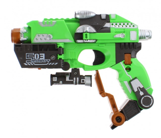 pistool Toy Gun met foam kogels 18 cm groen