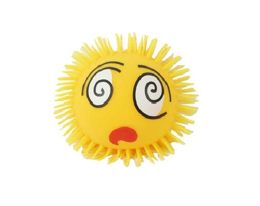 pufferbal emoji draaiogen geel 15 cm