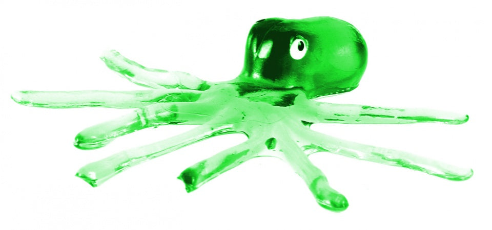 slijmfiguur Sticky Octopus junior 8 cm groen