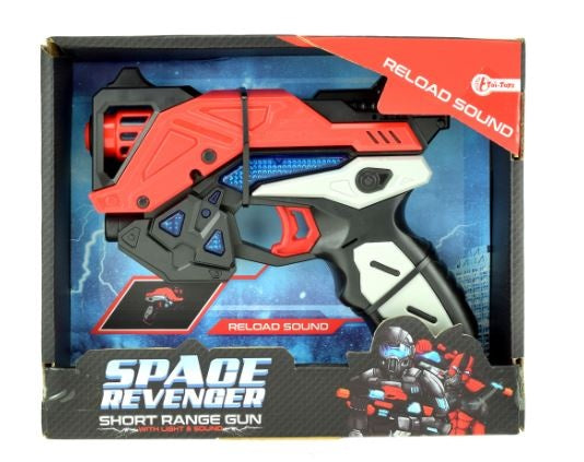 Space pistool 16 cm met herladingsgeluid