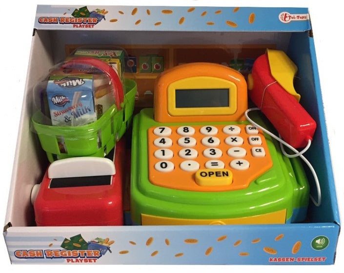 speelgoed kassa met boodschappen
