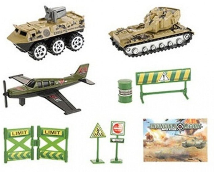 speelset Army jongens groen 8-delig