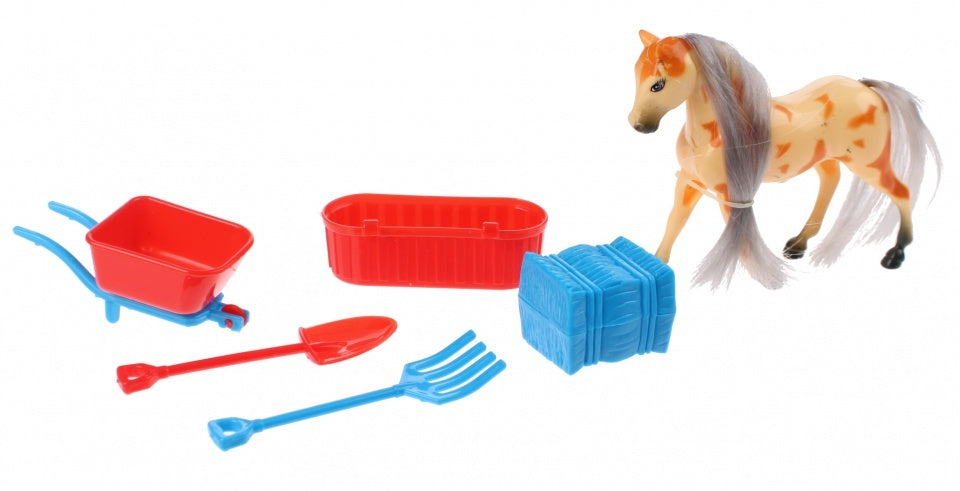 speelset paard 6-delig geel
