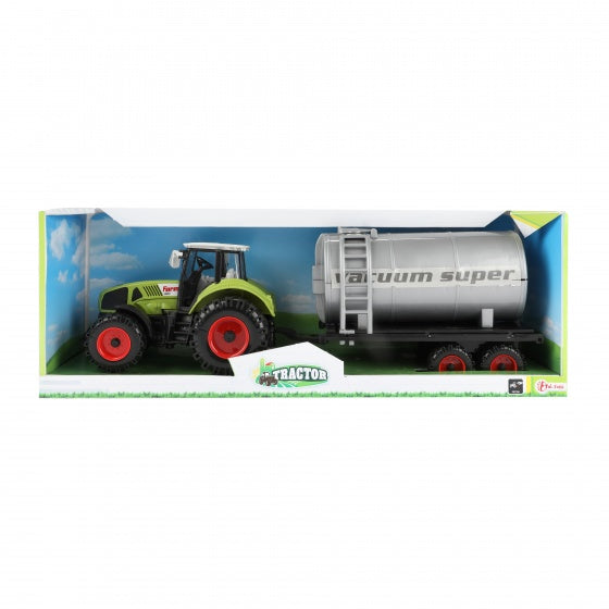 tractor met watertank groen 20 cm