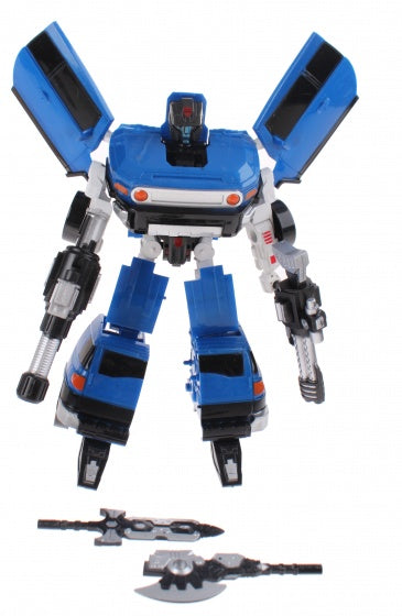 transformation robot busje 26 cm blauw
