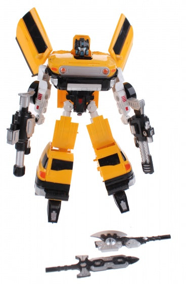 transformation robot busje 26 cm geel
