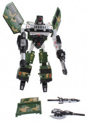 transformation robot busje 26 cm legergroen