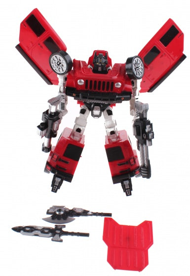 transformation robot busje 26 cm rood