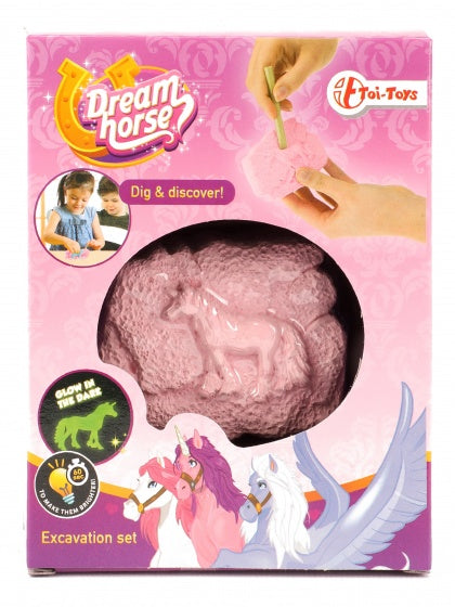 uithaksteen paard 7 cm roze