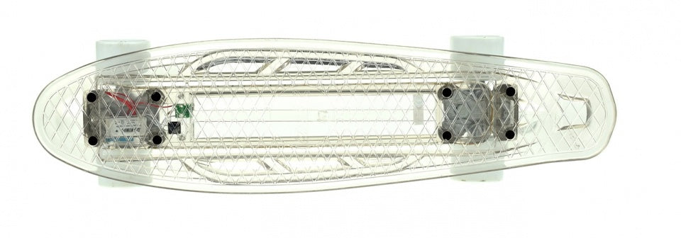 verlicht skateboard incl. accu 55 cm transparant