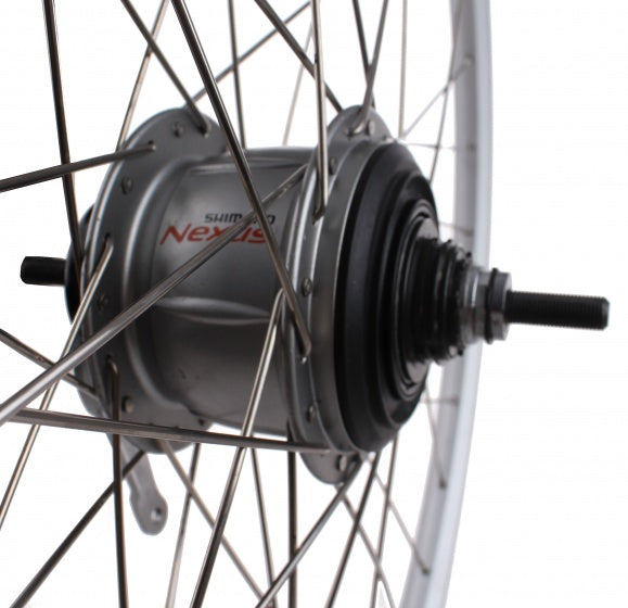 achterwiel 28 inch terugtraprem 36G 8V zilver