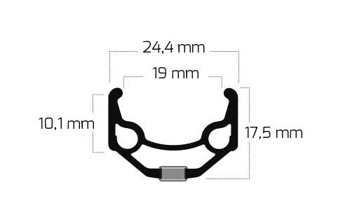achterwiel ZAC19 28 inch rollerbrake FH-IM70 alu 36G zilver