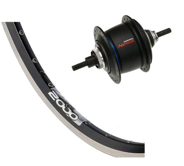 achterwiel Zac 2000 28 inch Nexus 8 schijfrem Di2 zilver
