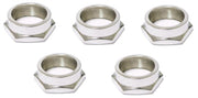 balhoofdmoer 1 inch staal chroom 5 stuks