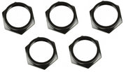 balhoofdmoer 1 inch staal zwart 5 stuks