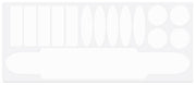 beschermstickers 9 x 23 cm transparant 15-delig