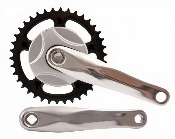 crankstel spieloos 38T 170 mm zilver