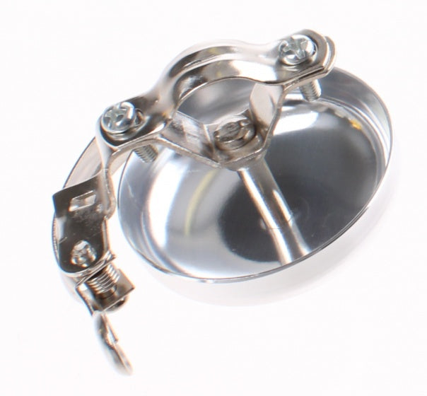fietsbel Race Retro 55 mm zilver
