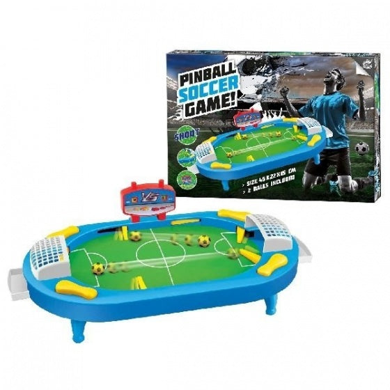 Flipper voetbalspel 45 x 22 x 15 cm blauw/geel